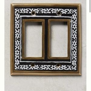 NWT Anthropologie Rosalita double rocker light switch plate